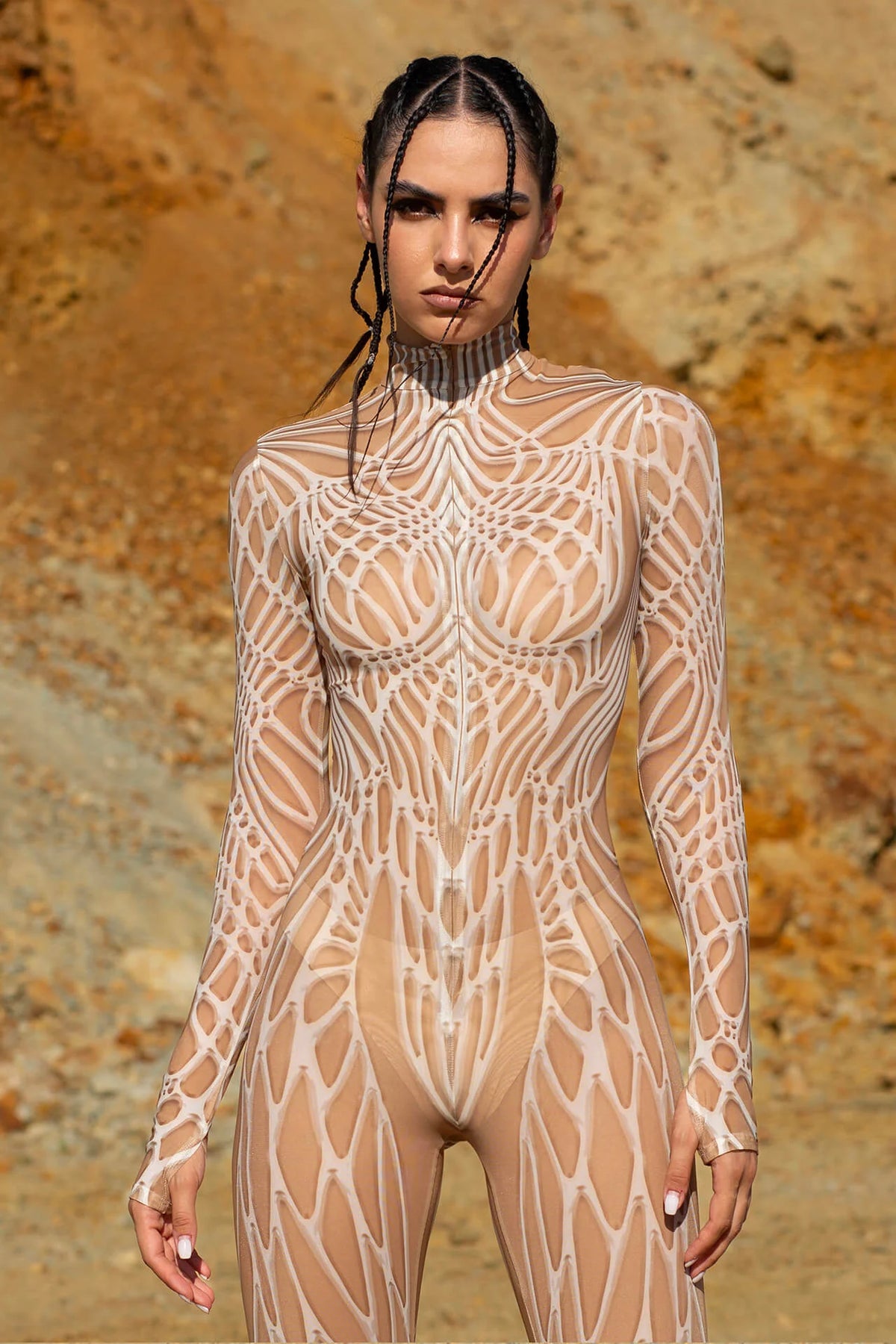 Wild Veins White Jumpsuit
