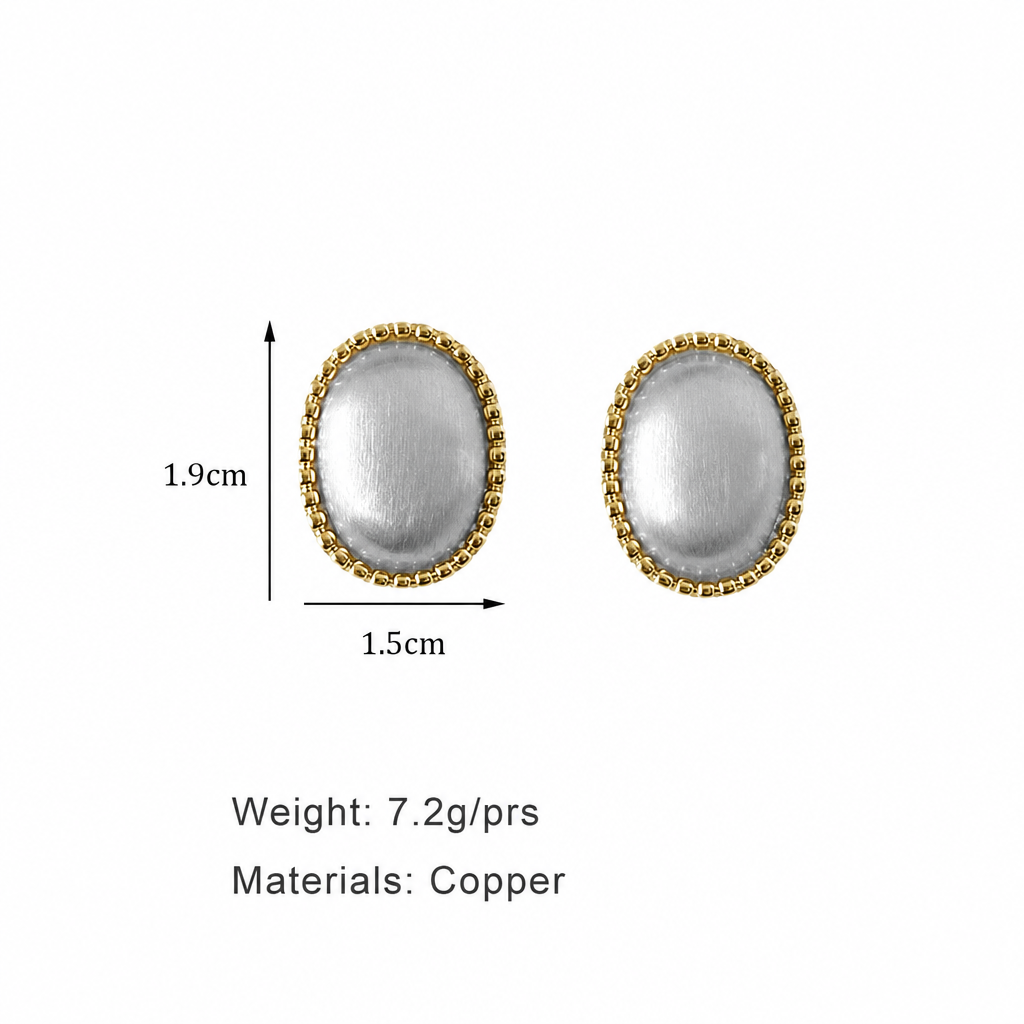 Silent Confession Gold-Trim Pearl Earrings