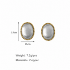 Silent Confession Gold-Trim Pearl Earrings