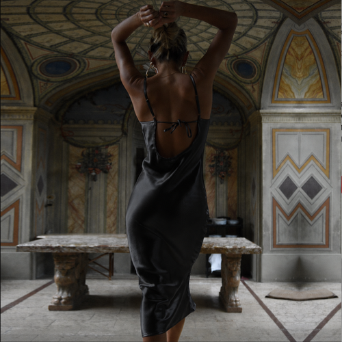 Avery Black Backless Maxi Dress