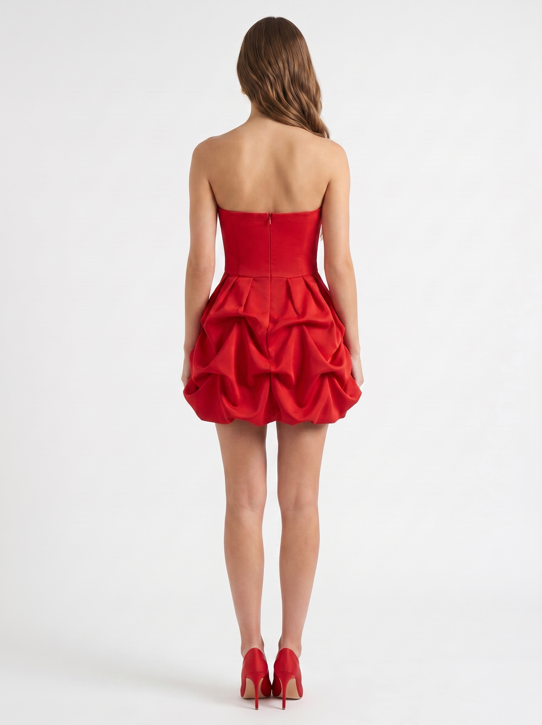 Scarlett Strapless Corset Red Mini Dress