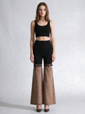 Hype Brown Split-Leg Pants
