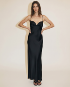 Capri Black Slip Maxi Dress