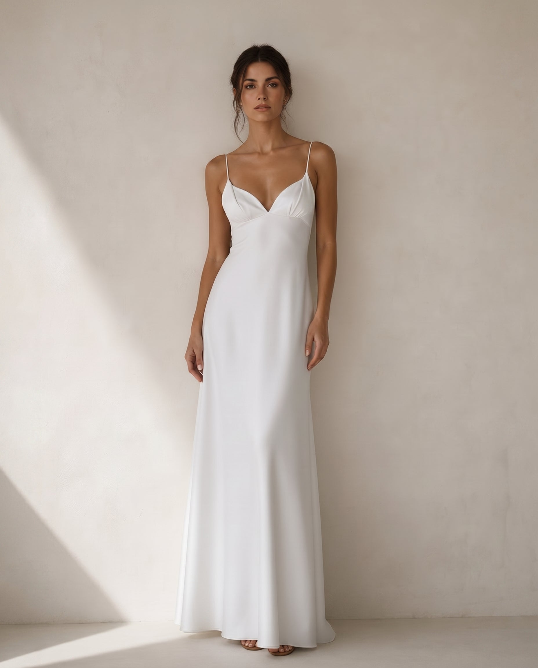 Capri White Slip Maxi Dress