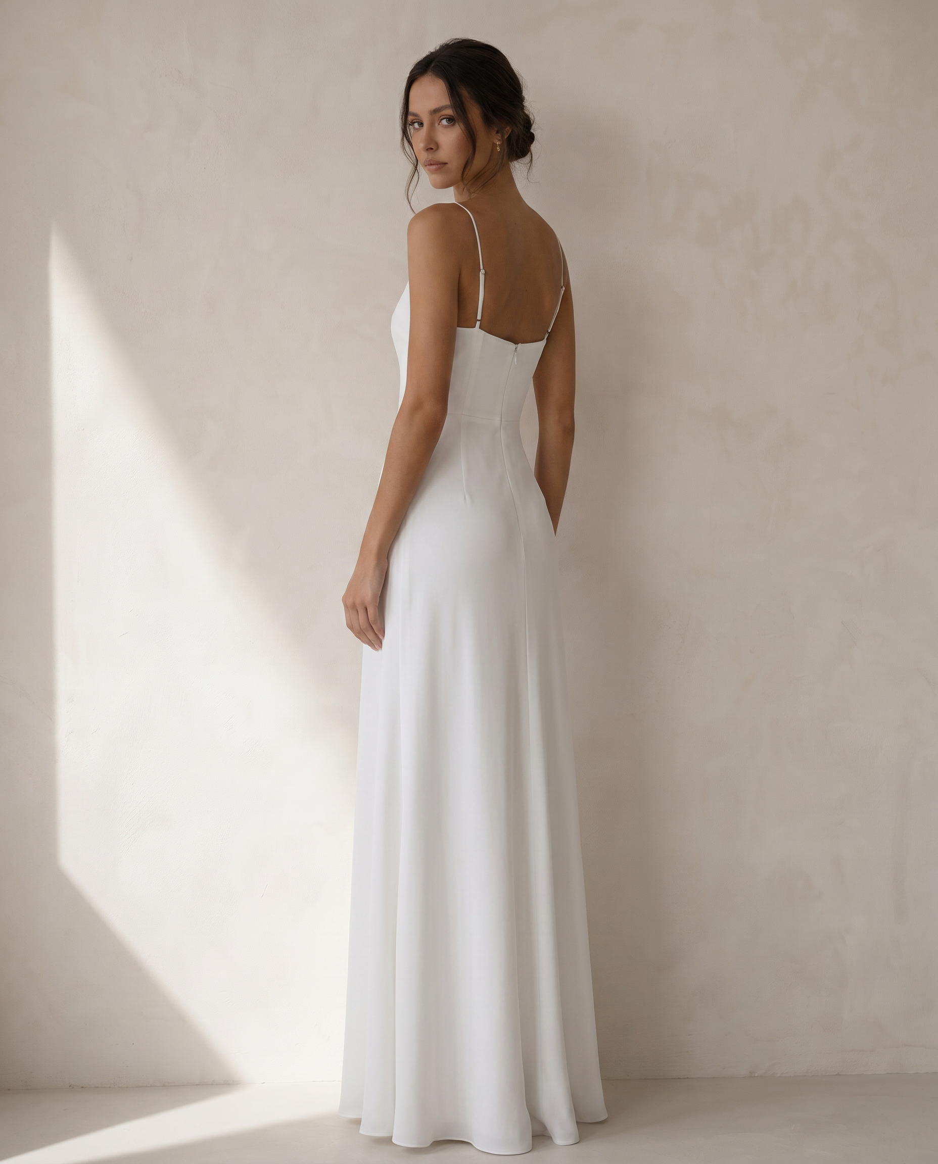 Capri White Slip Maxi Dress