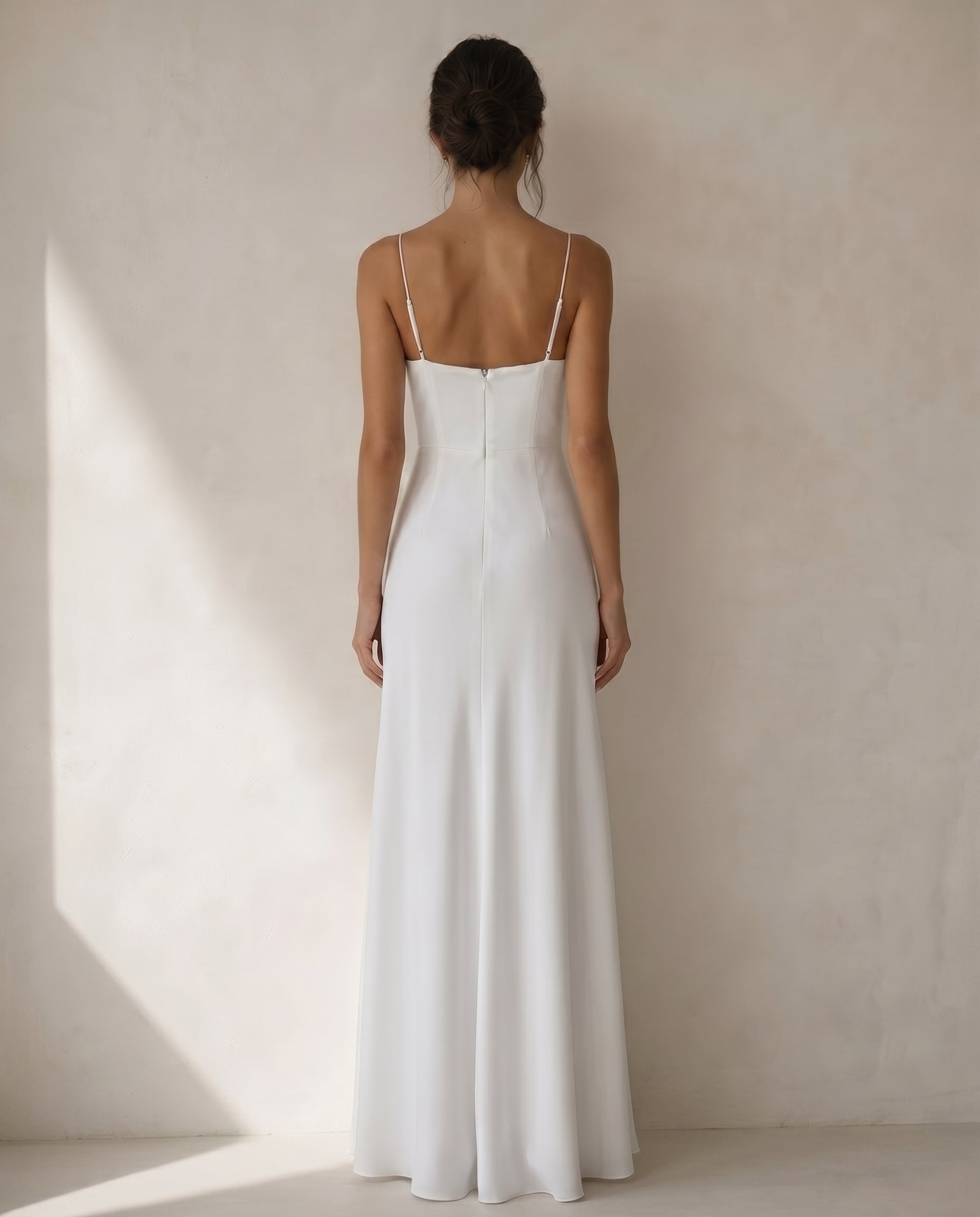 Capri White Slip Maxi Dress
