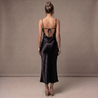 Avery Black Backless Maxi Dress