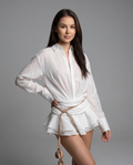 Bella Shirt White Mini Dress