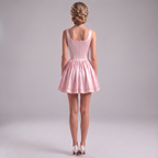Belladonna Pink Bow Strap Mini Dress