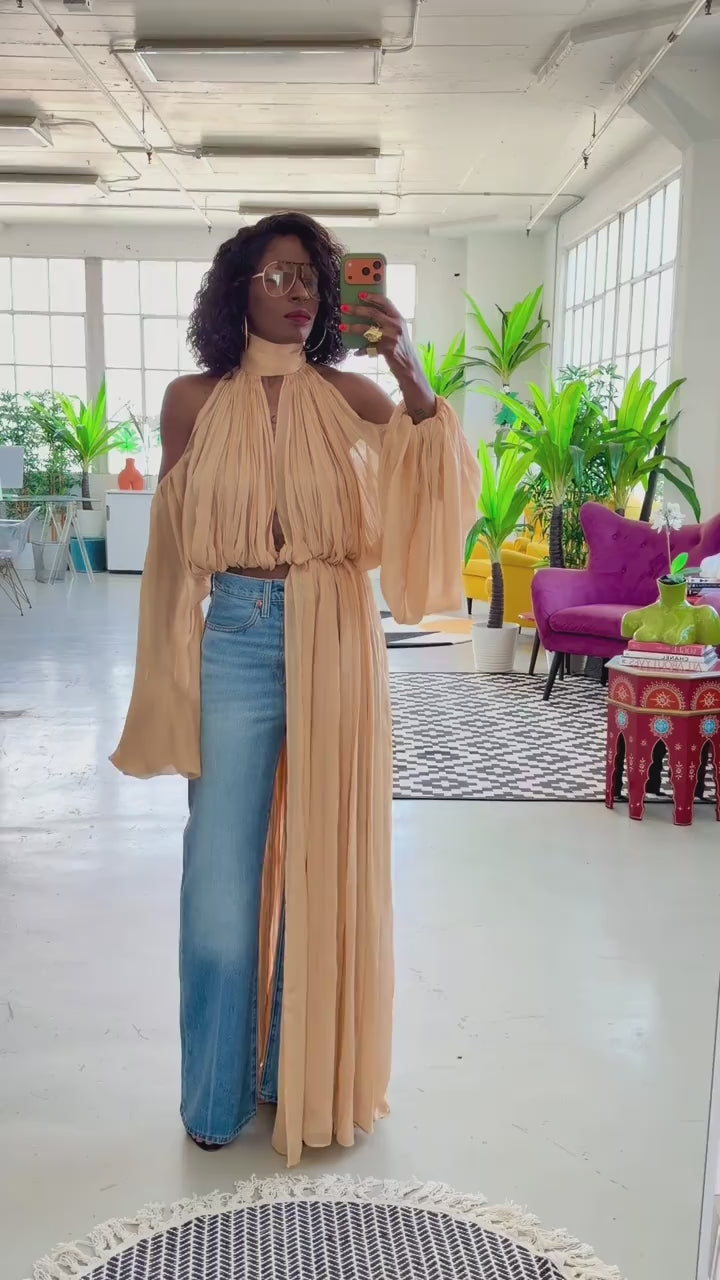 Cassiopeia Beige Ethereal Top