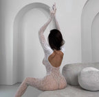 Celeste Sheer White Lace Jumpsuit