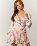 Harlow Pink Floral Ruffle Mini Dress